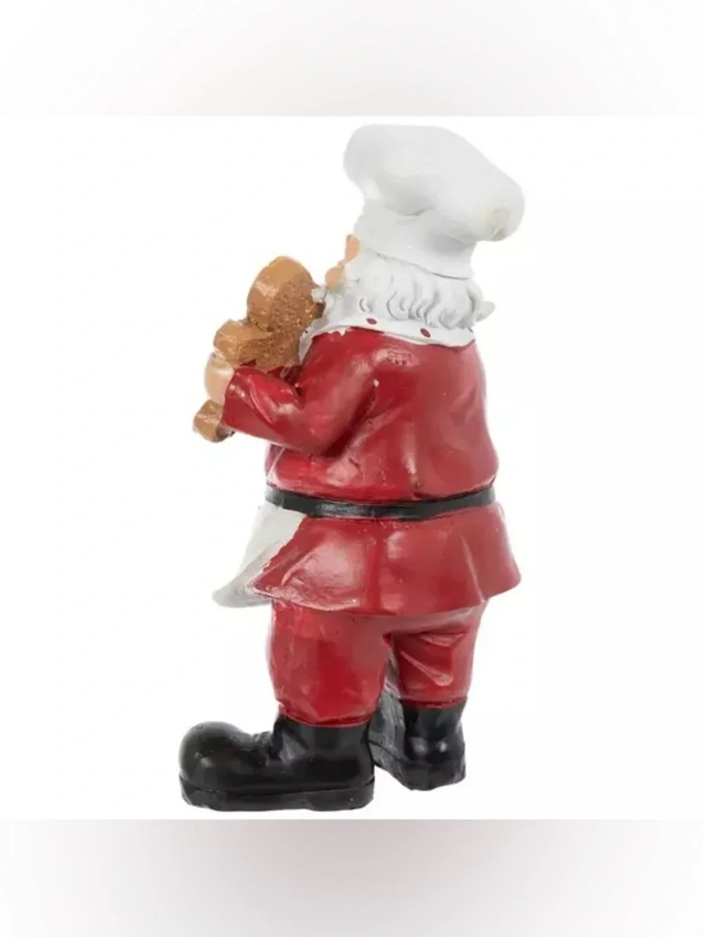 (2) Baker Santa Claus Holding Cookies Figurine